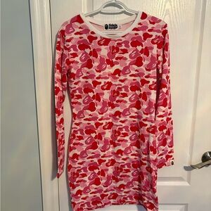 A Bathing Ape Women's Long Sleeve Camo Dress